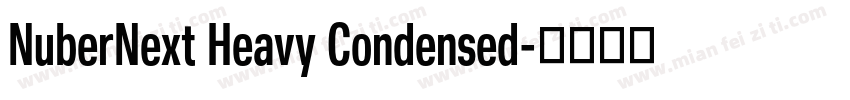 NuberNext Heavy Condensed字体转换